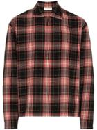 Saint Laurent Zip Check Print Shirt - Black