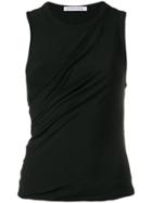 T By Alexander Wang Ruched Detail Vest - Black
