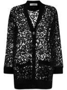 Valentino Knitted Lace Cardigan - Black