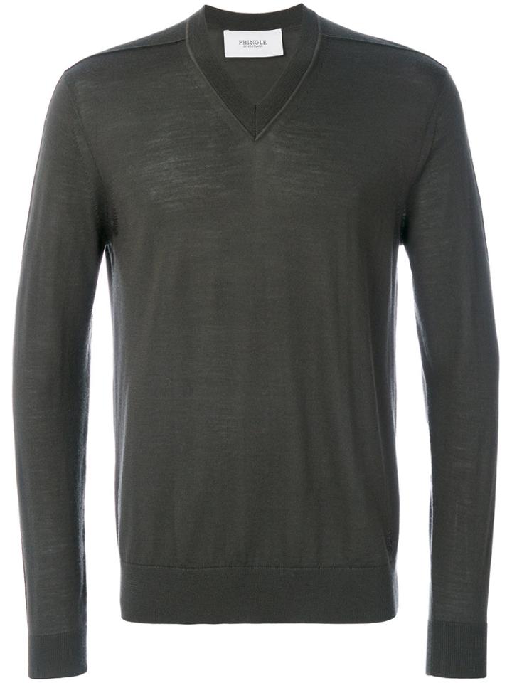 Pringle Of Scotland V-neck Jumper - Green