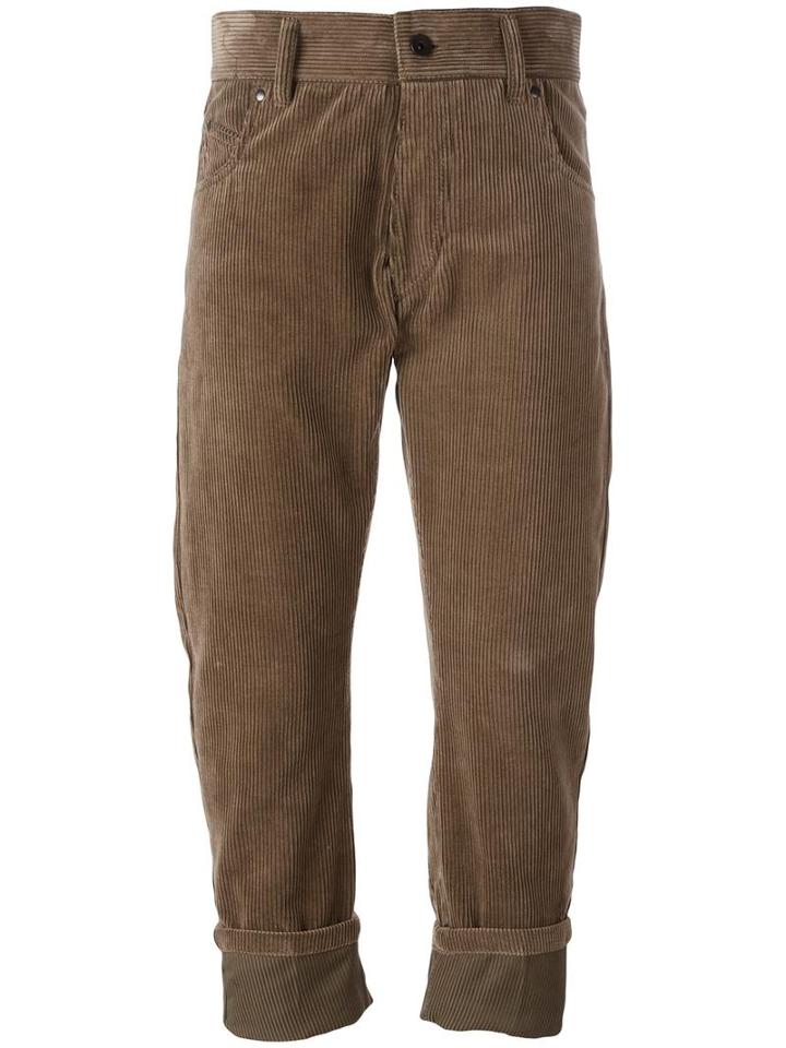 Haider Ackermann 'taliaferro Vison' Corduroy Trousers, Women's, Size: 38, Brown, Cotton/rayon