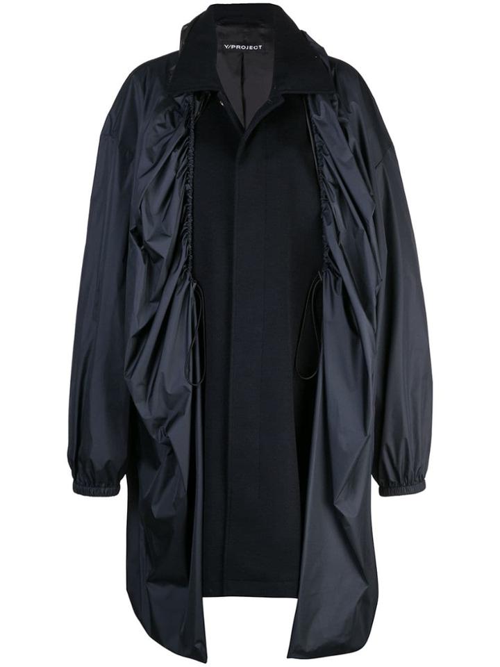 Y/project Covered Midi Coat - Black
