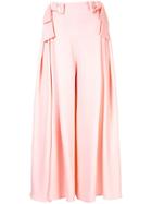 Delpozo Bow Detail Palazzo Trousers - Pink