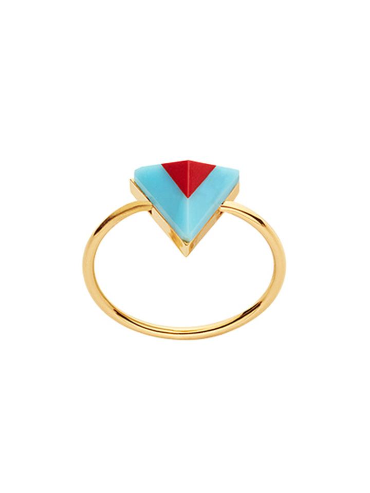 Fendi Rainbow Two-tone Ring - Metallic