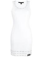 Philipp Plein Consus Mini Dress, Women's, Size: Large, White, Polyester/viscose/spandex/elastane