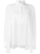 Alexander Mcqueen Draped Shirt, Women's, Size: 38, White, Silk