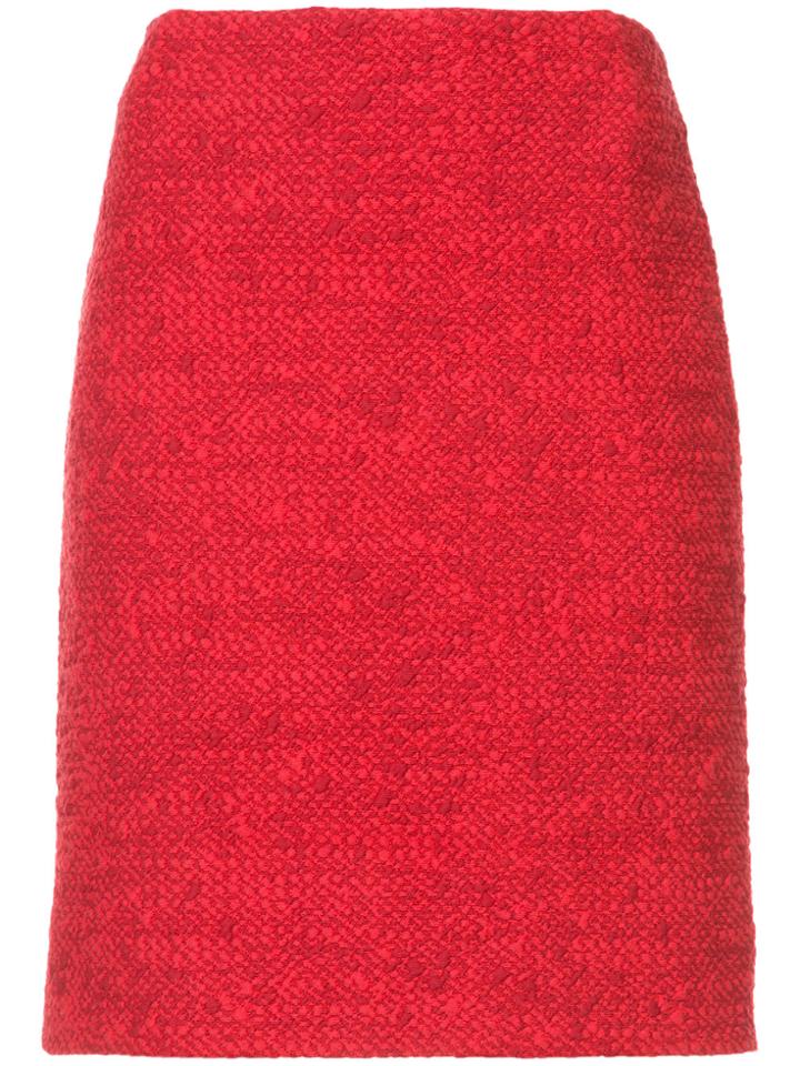 Akris Punto Bouclé-tweed Skirt - Red