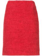 Akris Punto Bouclé-tweed Skirt - Red