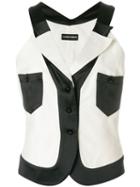 Giorgio Armani Pre-owned Layered Lapels Waistcoat - Black
