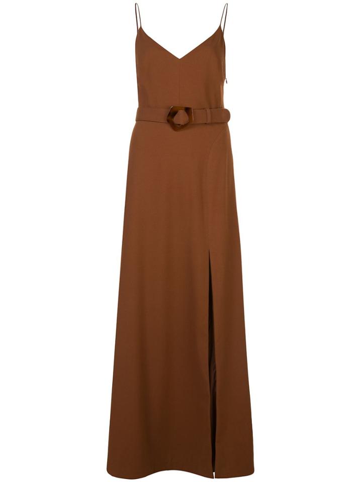 Nicholas Belted Cami Dress - Brown