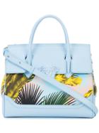 Versace Printed Palazzo Medusa Tote - Blue
