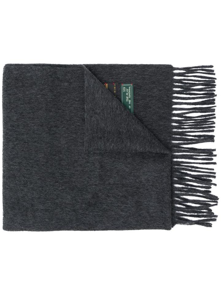 Gucci Fringed Edges Scarf - Grey