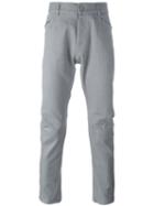 Unconditional Drop Crotch Cropped Trousers, Men's, Size: Medium, Grey, Cotton/spandex/elastane