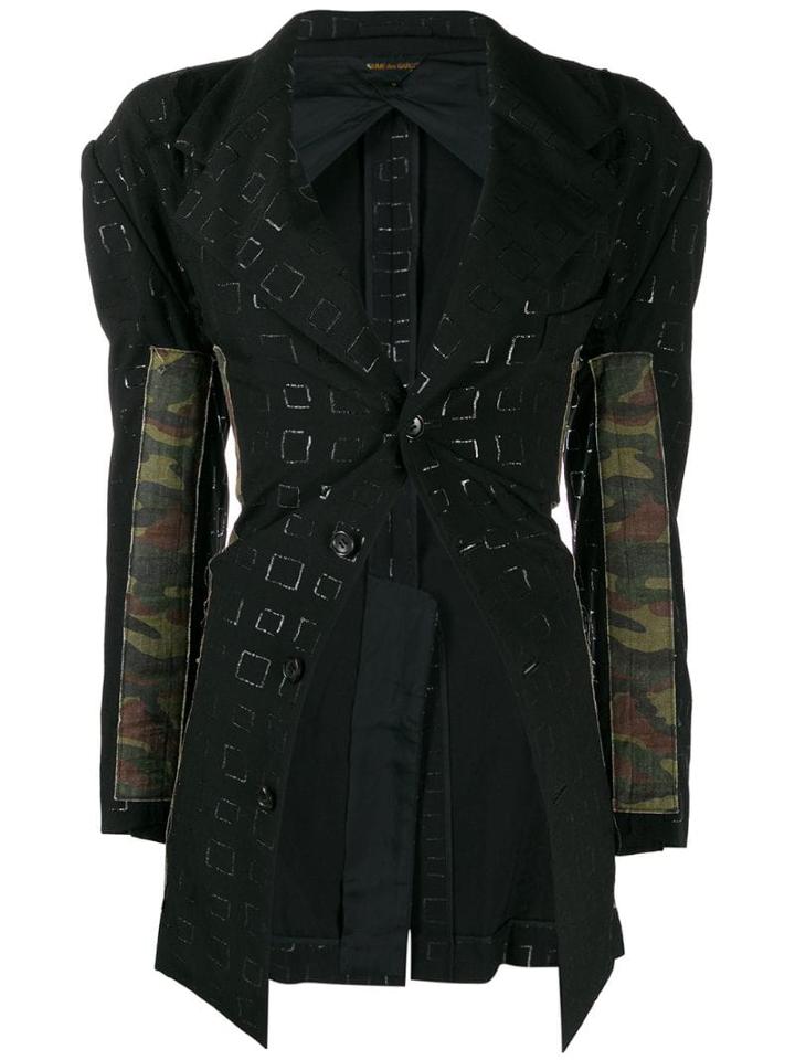 Comme Des Garçons Pre-owned 2000's Camouflage Panels Jacket - Black