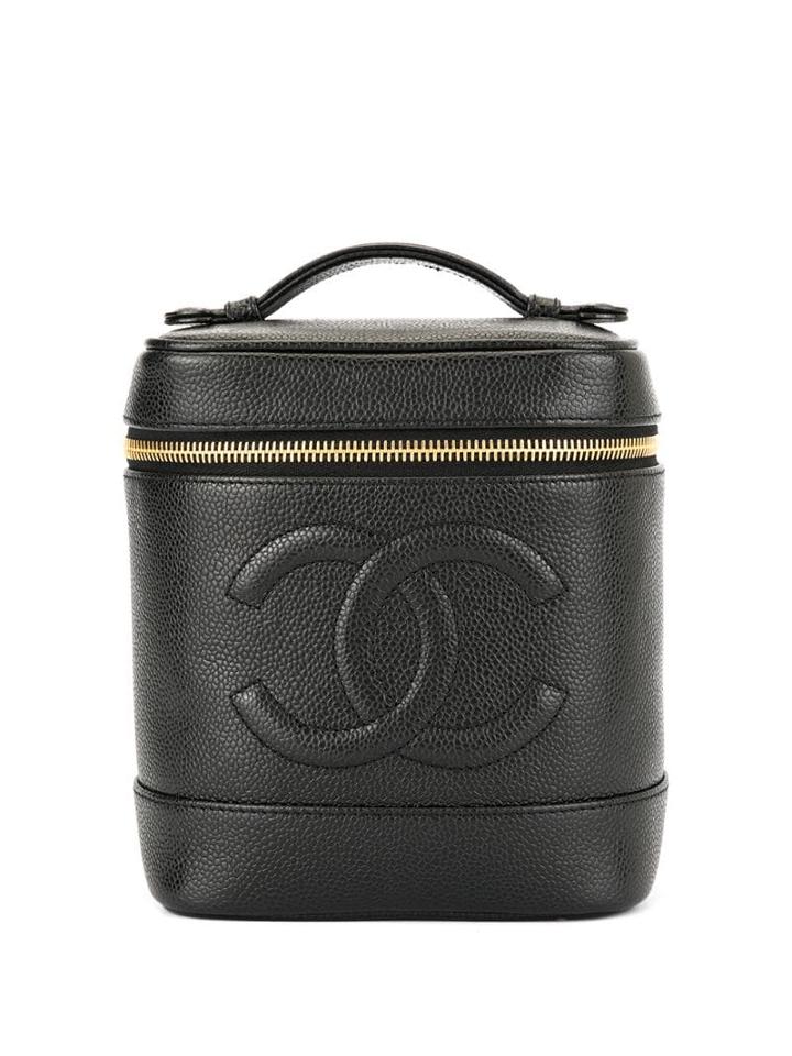 Chanel Pre-owned Cc Logos Cosmetic Vanity Hand Bag - Black