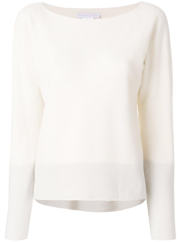Fabiana Filippi Boat Neck Jumper - White