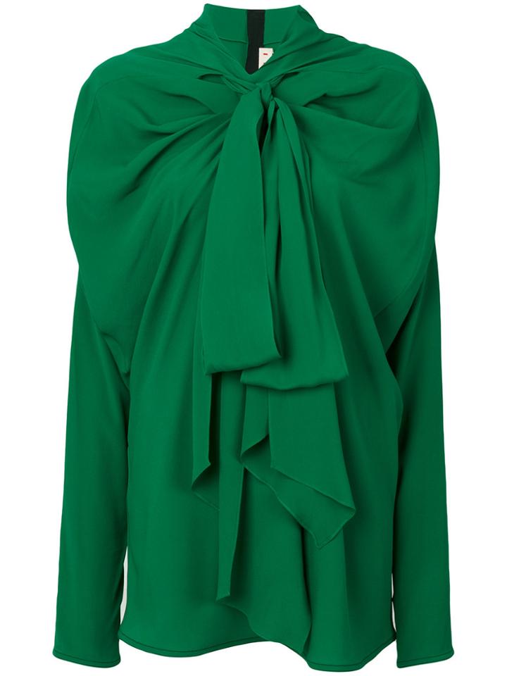 Marni Pussy Bow Blouse - Green