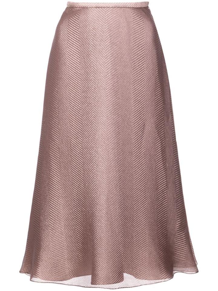 Sally Lapointe A-line Midi Skirt - Neutrals