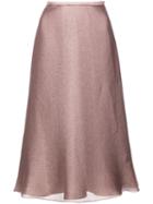 Sally Lapointe A-line Midi Skirt - Neutrals