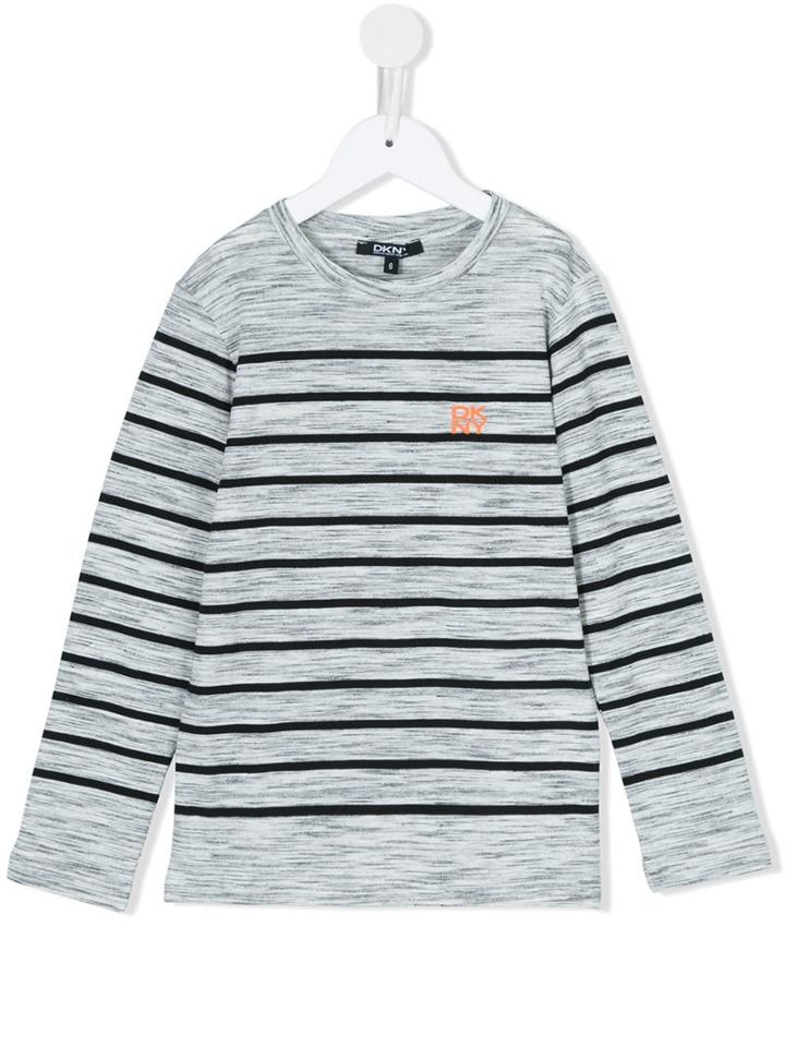 Dkny Kids Striped T-shirt, Boy's, Size: 10 Yrs, Grey