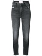 Mother Cropped Skinny Jeans - Grey