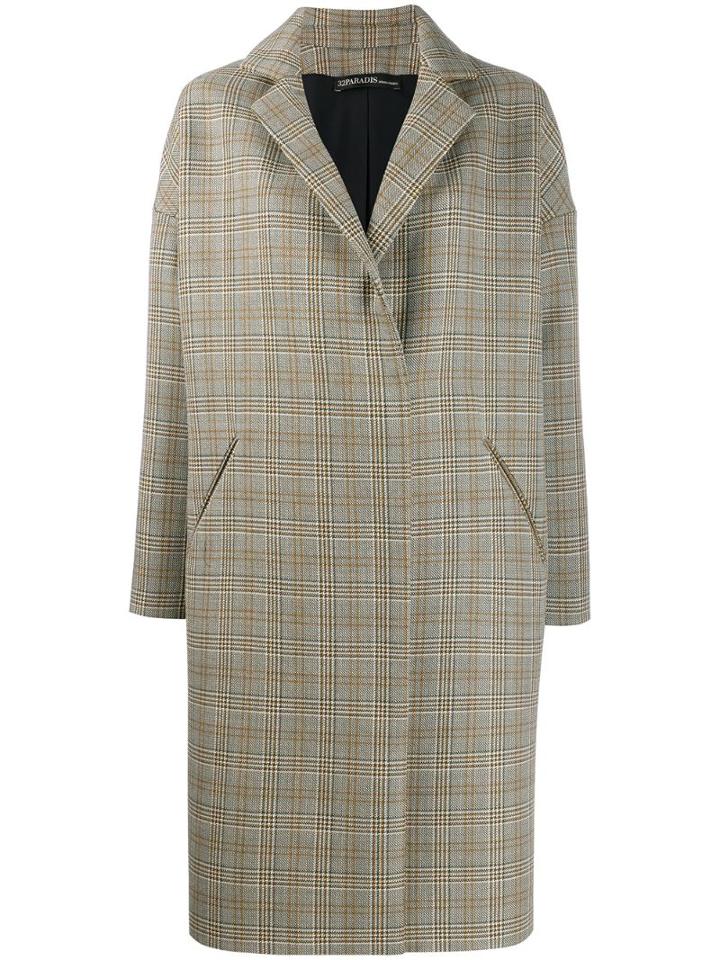32 Paradis Sprung Frères Utopia Check Coat - Neutrals