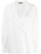 Alexa Chung Paisley Textured Shirt - White