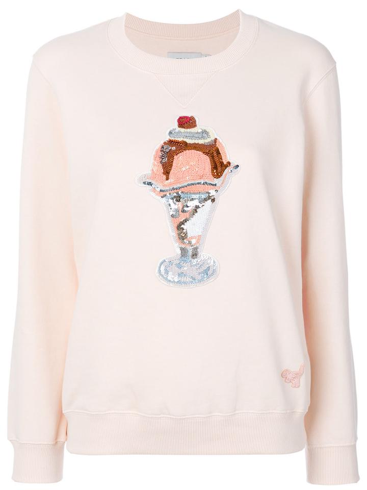 Coach - Sequinned Sunday Slim-fit Sweatshirt - Women - Cotton - M, Pink/purple, Cotton