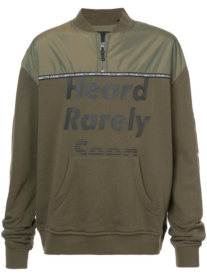 Mostly Heard Rarely Seen Panelled Sweatshirt - Green