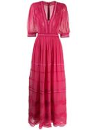 Costarellos Embroidered Maxi Dress - Pink
