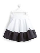 Fay Kids Ruffled Flared Skirt, Girl's, Size: 10 Yrs, White