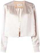 Sonia Rykiel Cropped Bomber Jacket, Women's, Size: 40, Nude/neutrals, Acetate