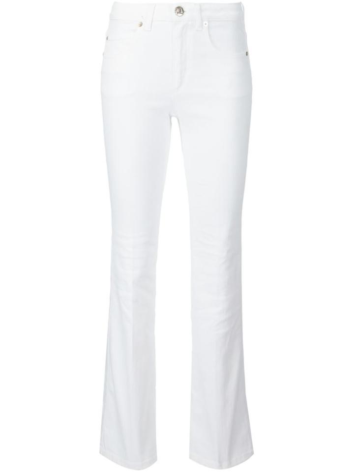 Sonia Rykiel Cropped Flared Jeans, Women's, Size: 34, White, Cotton/polyurethane
