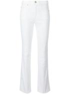 Sonia Rykiel Cropped Flared Jeans, Women's, Size: 34, White, Cotton/polyurethane