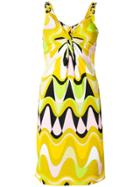Emilio Pucci Patterned Fitted Dress - Yellow & Orange