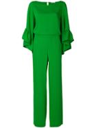 P.a.r.o.s.h. Flute Sleeve Jumpsuit - Green