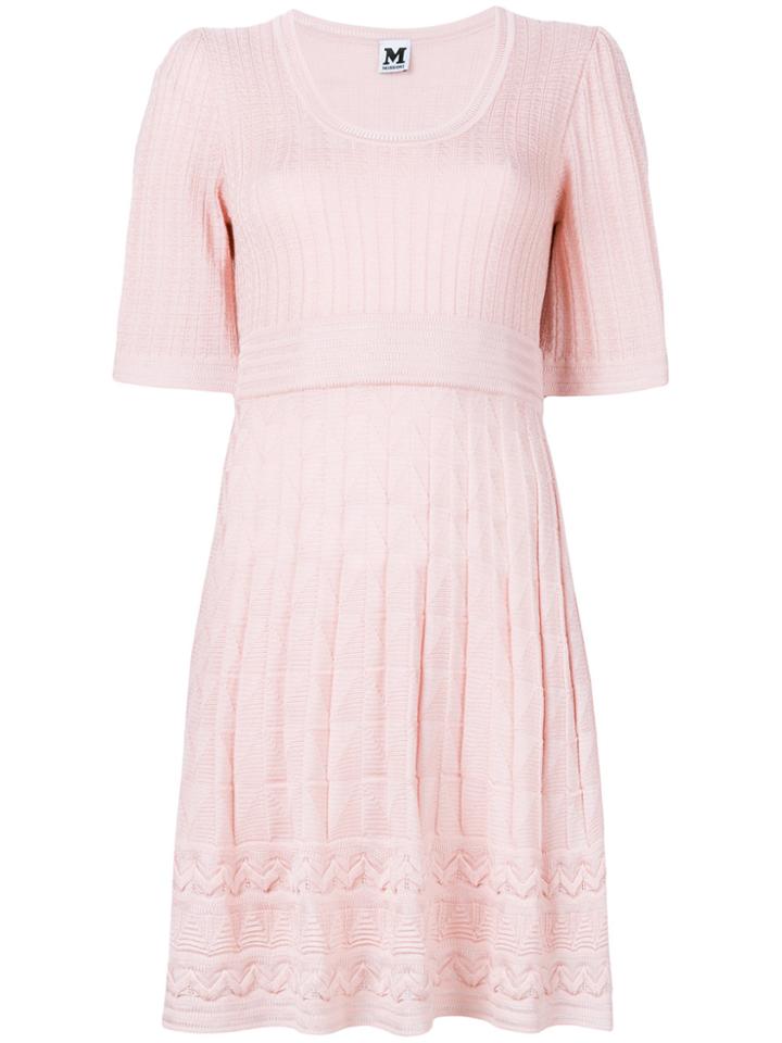 M Missoni Patterned Knit Dress - Pink & Purple