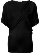 Ports 1961 Short Sleeve Loose Top, Women's, Size: 40, Black, Viscose