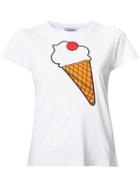 Yazbukey Ice-cream Print T-shirt, Women's, Size: Xs, White, Cotton
