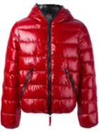 Duvetica Padded Hood Jacket, Men's, Size: 50, Red, Feather Down/polyamide