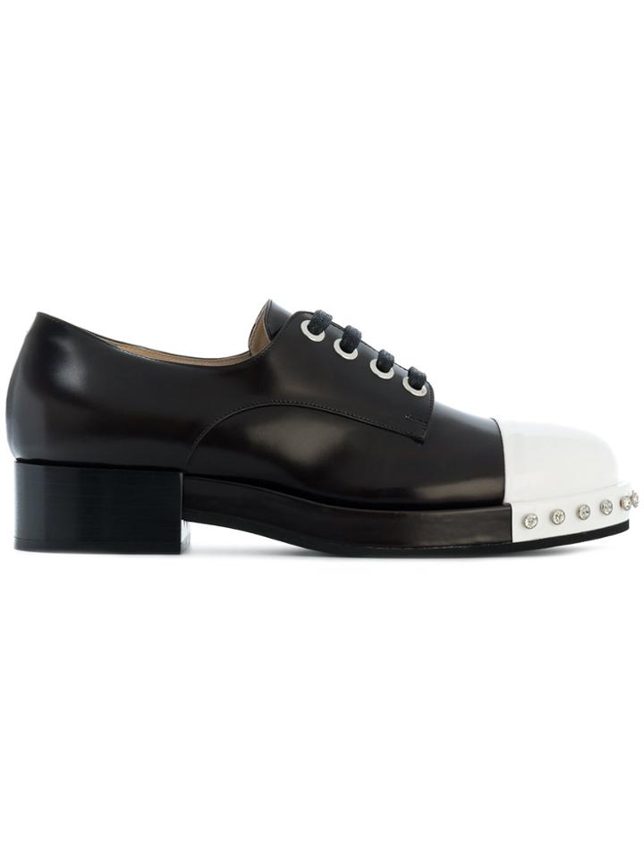 No21 Contrast Lace-up Shoes - Black