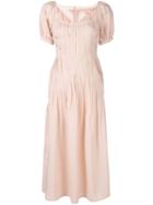 Brock Collection Flared Midi Dress - Pink