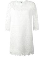 Ermanno Scervino Macramé Lace Dress, Women's, Size: 42, Nude/neutrals, Acrylic/polyester/cotton/polyamide