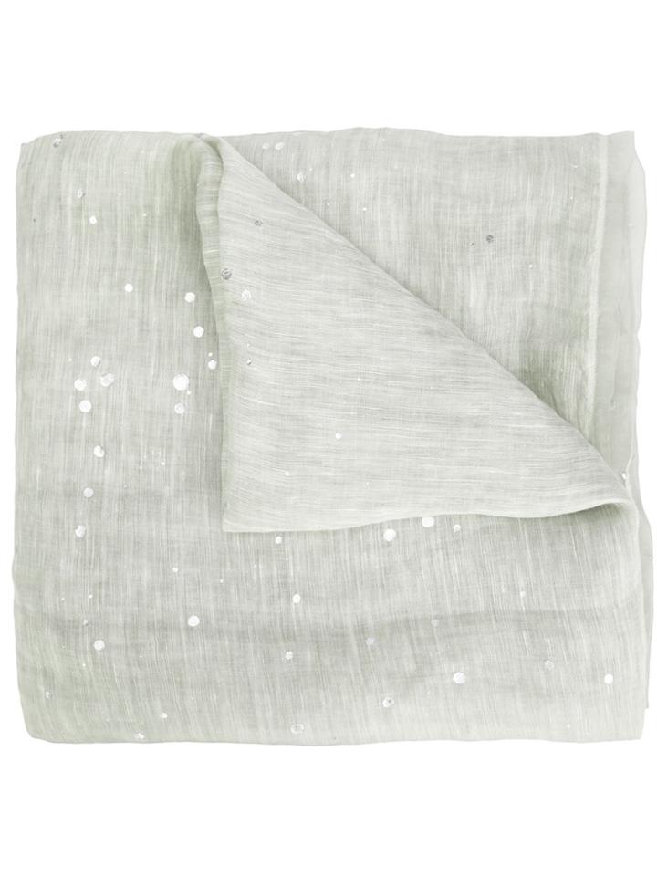 Fabiana Filippi Spotted Effect Scarf - Green