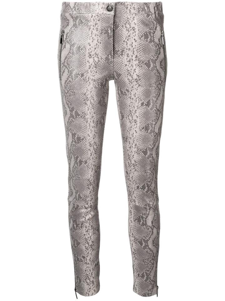 Arma Low Rise Snakeskin Skinny Trousers - Grey