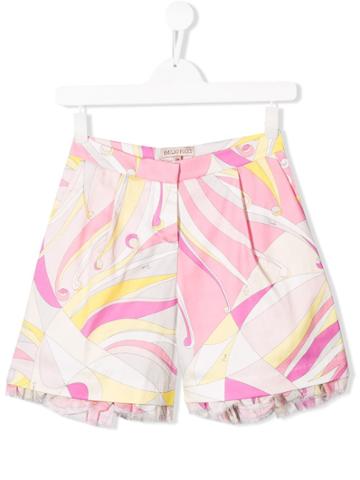 Emilio Pucci Junior Patterned Shorts - Pink
