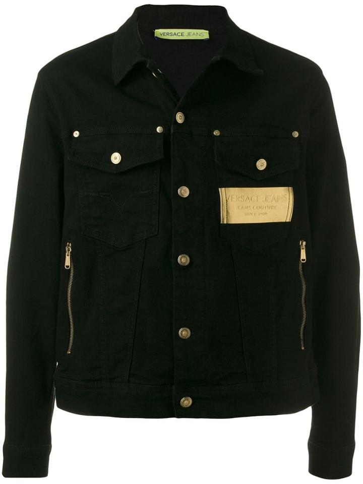 Versace Jeans Couture Logo Patch Jacket - Black