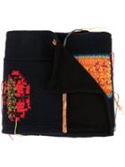 Ports 1961 Embroidered Detail Scarf - Blue