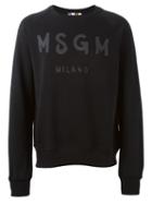 Msgm Logo Print Sweatshirt, Men's, Size: Xl, Cotton