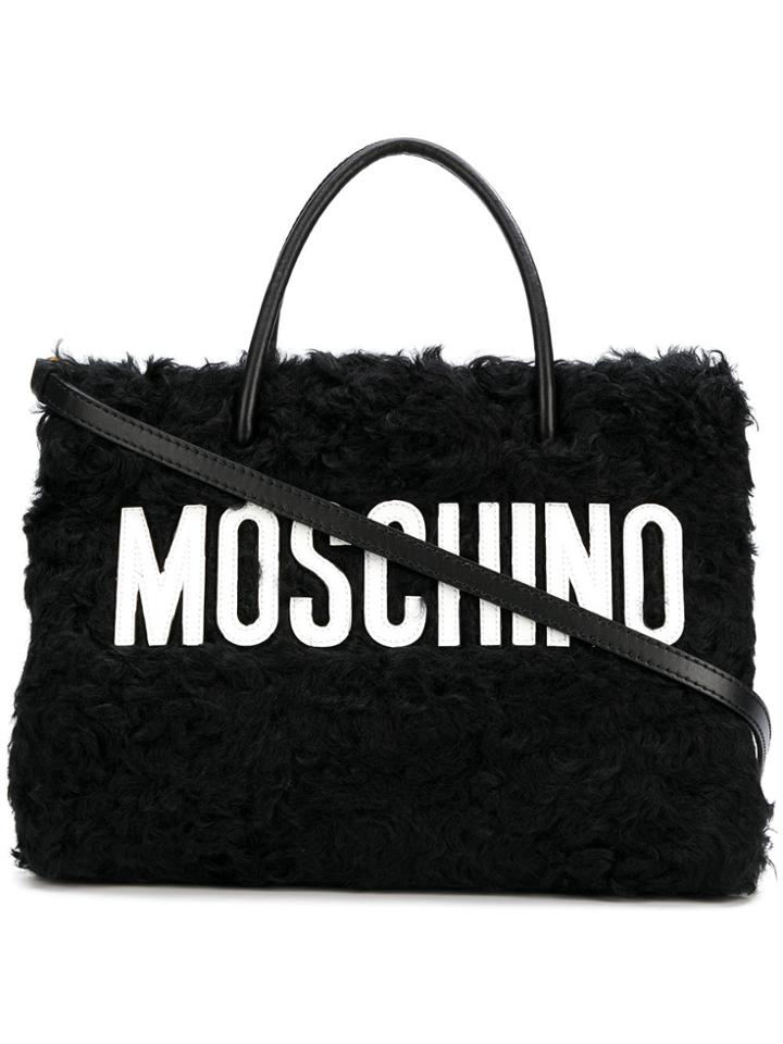 Moschino Wool Tote Bag - Black